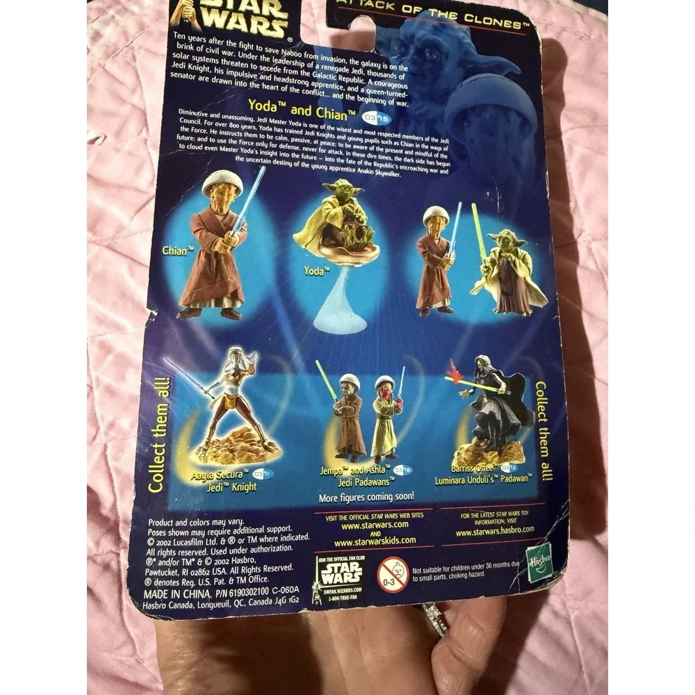 2002 MOC STAR WARS AOTC YODA & CHIAN ACTION FIGURES HASBRO
